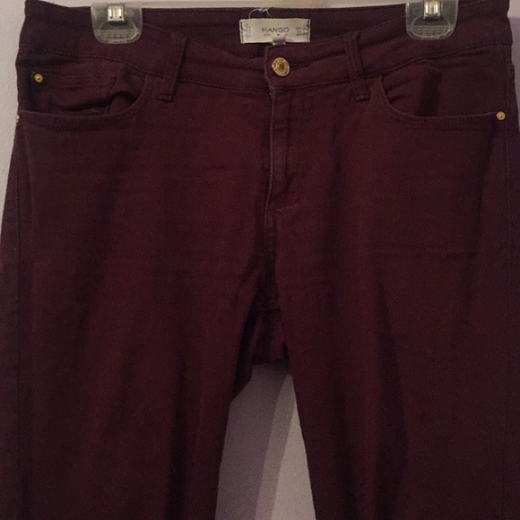 ☀️ MANGO MNG Maroon Paty Skinny Jeans - Picture 3 of 5